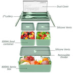 Bento Lunch Box | Double-Layer Leak-Proof & Microwave-Safe | 1400 ml
