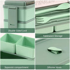 Bento Lunch Box | Double-Layer Leak-Proof & Microwave-Safe | 1400 ml