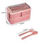 Bento Lunch Box | Double-Layer Leak-Proof & Microwave-Safe | 1400 ml