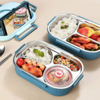 Bento Lunch Box | Insulated & Stainless Steel Compartments | With Removable Lidded Bowl