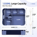 Bento Lunch Box | Leak-Proof & Microwave-Safe | 7 Compartments