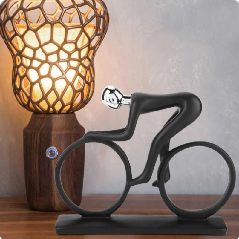 Bicycle Sculpture | Abstract Metal Frame Design | Display Base