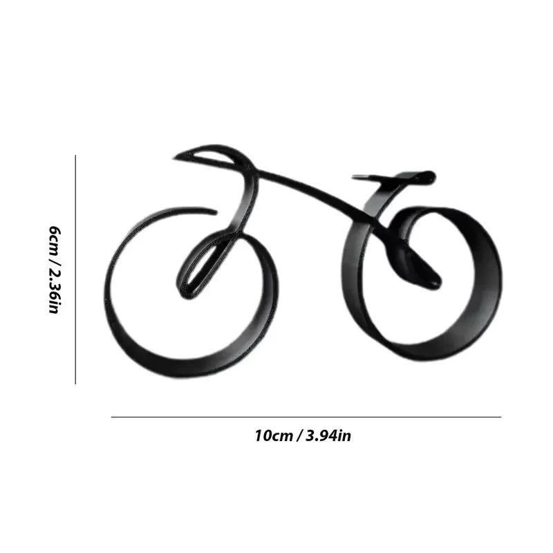 Bicycle Sculpture | Minimalist Metal Line Design | Smooth Finish