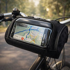 Bike Handlebar Bag | Touchscreen Window & Water-Resistant | Universal Hook-And-Loop Mount