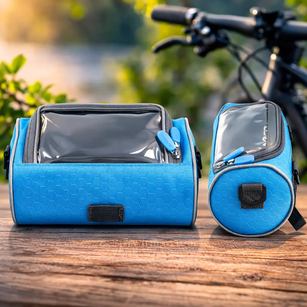 Bike Handlebar Bag | Touchscreen Window & Water-Resistant | Universal Hook-And-Loop Mount