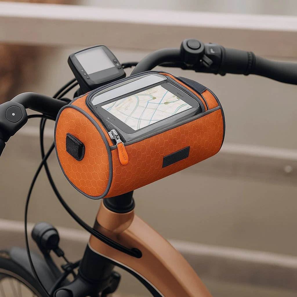 Bike Handlebar Bag | Touchscreen Window & Water-Resistant | Universal Hook-And-Loop Mount