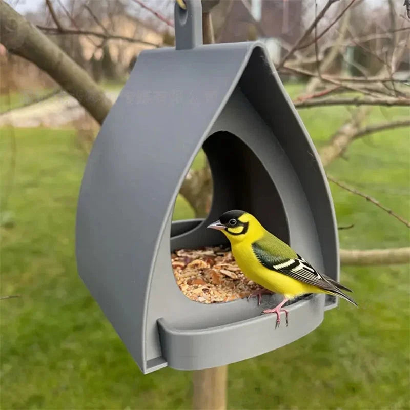 Bird Feeder | Protective Roof, Hanging Loop & Easy-Clean