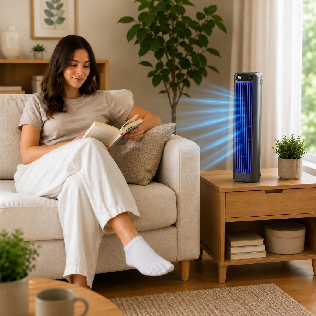 Tower Fan | Bladeless Design | Remote Control