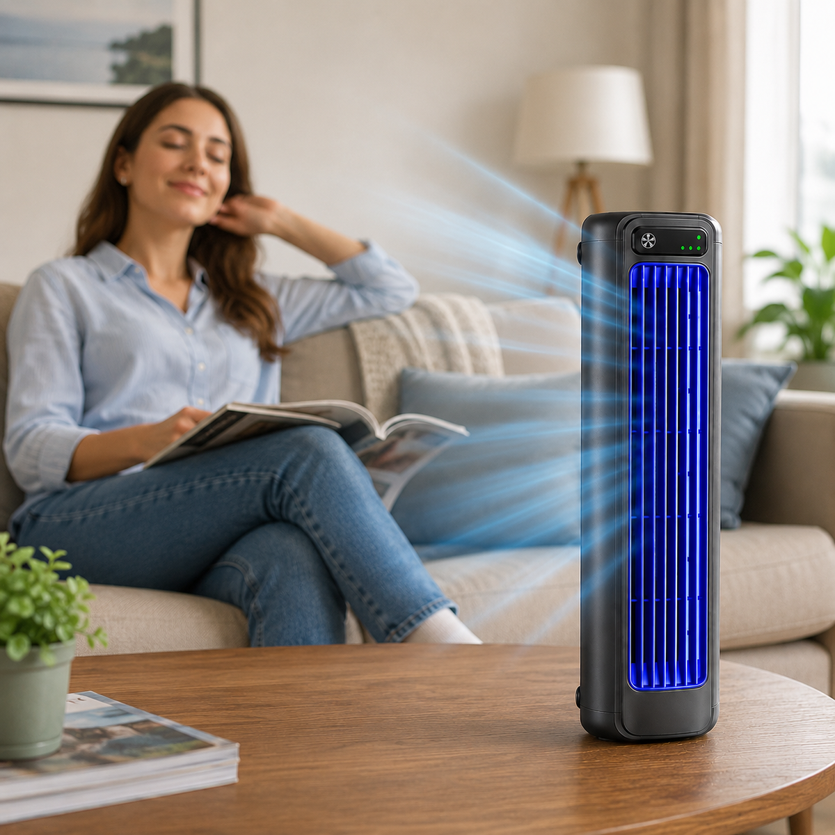 Tower Fan | Bladeless Design | Remote Control