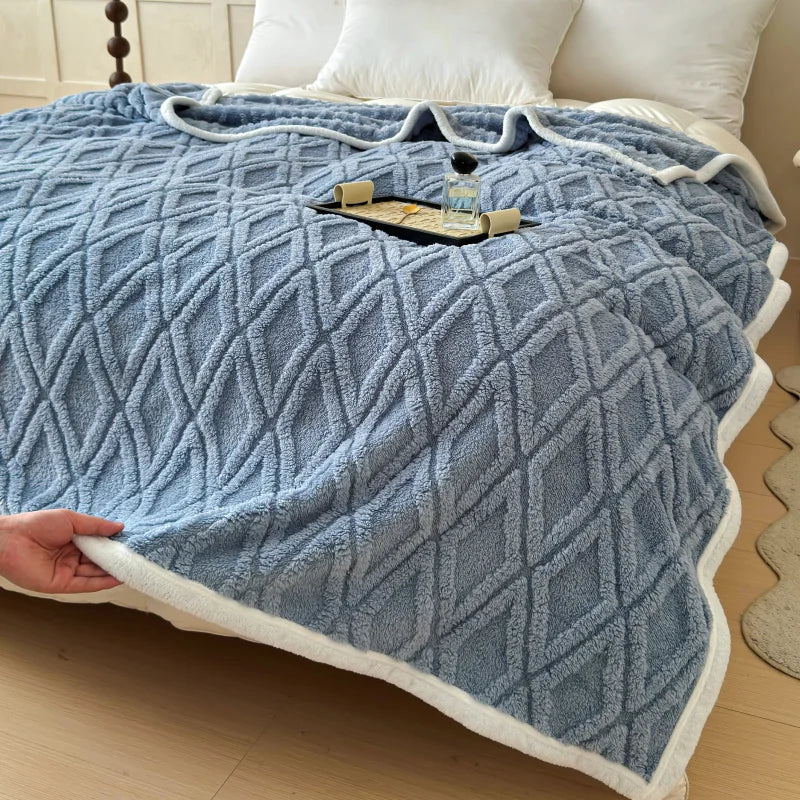 Blanket | Lightweight Brushed Polyester Plaid | Machine Washable