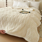 Blanket | Lightweight Brushed Polyester Plaid | Machine Washable