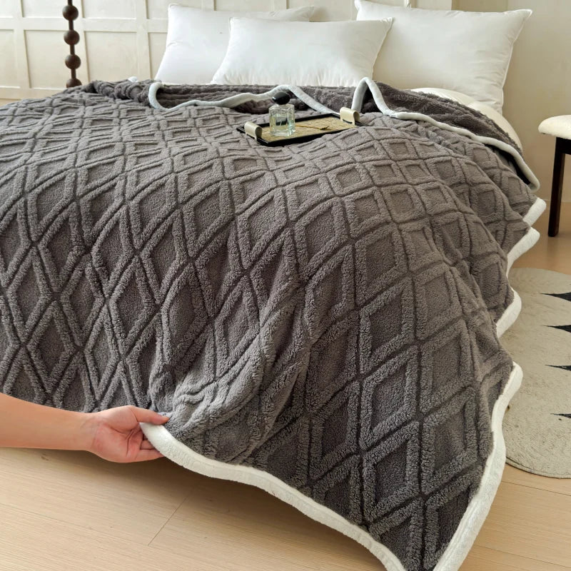 Blanket | Lightweight Brushed Polyester Plaid | Machine Washable