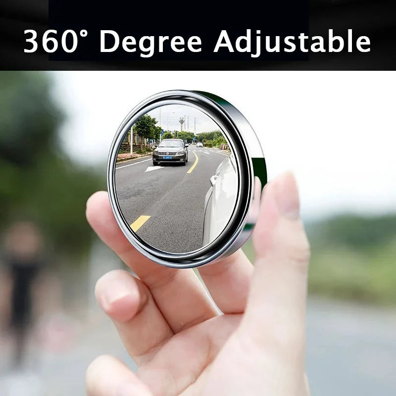 Blind Spot Mirror | Convex Wide-Angle 360° Adjustable | Pair of 2