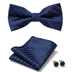 Bow Tie Set | Floral Print & Hand-Sewn Polyester | 3-Piece