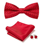 Bow Tie Set | Floral Print & Hand-Sewn Polyester | 3-Piece