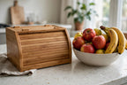 Bread Box | Bamboo Double-Layer Roll-Top Door