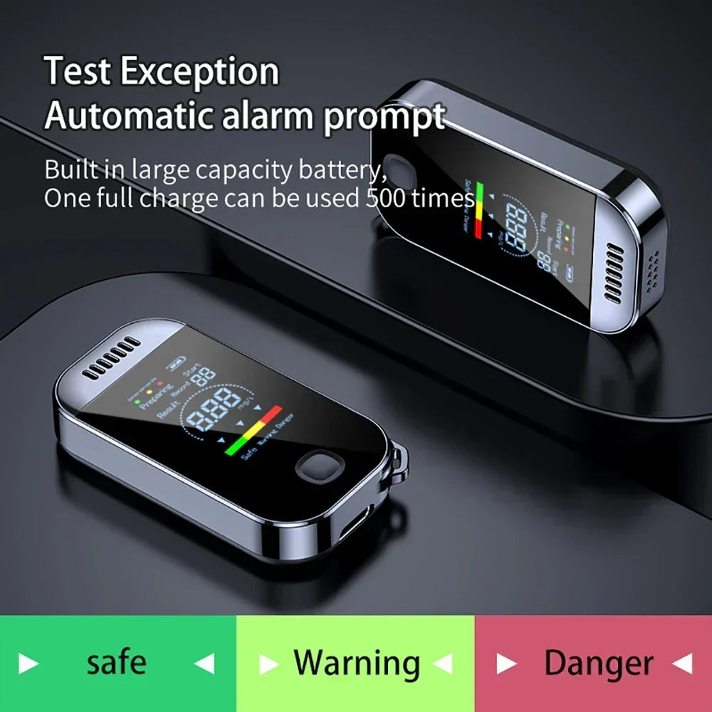 Breathalyzer | USB-Rechargeable Keychain & LCD Display