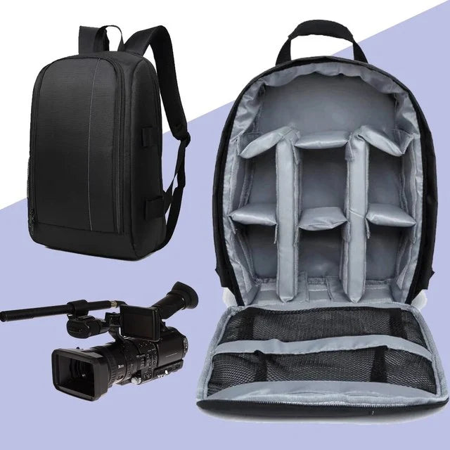 Camera Backpack | Waterproof Nylon, Lightweight & Multiple Compartments