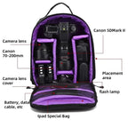 Camera Backpack | Waterproof Nylon, Lightweight & Multiple Compartments