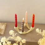 Candle Holder | Ceramic Ripple Sculpture
