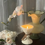 Candle Holder | Handcrafted Cement Stone-Textured | Nordic Design