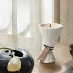 Candle Holder | Handcrafted Cement Stone-Textured | Nordic Design