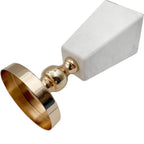 Candle Holder | Pyramid Natural Marble & Gold Accent | Two Sizes