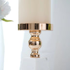 Candle Holder | Pyramid Natural Marble & Gold Accent | Two Sizes