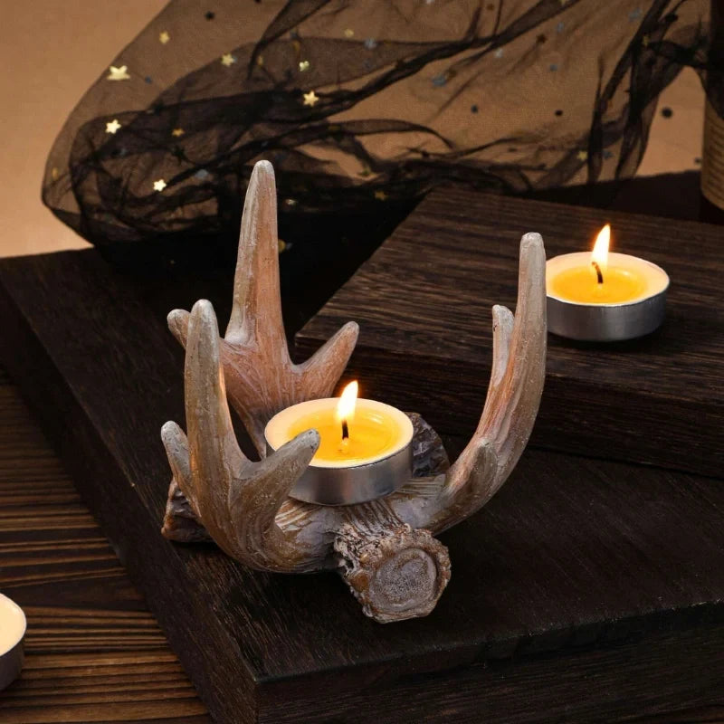 Candle Holder | Sculptural Antler Design | Resin