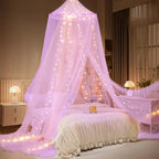 Canopy Bed Tent | Integrated LED Lights & Bug-Protection Mesh