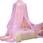 Canopy Bed Tent | Integrated LED Lights & Bug-Protection Mesh