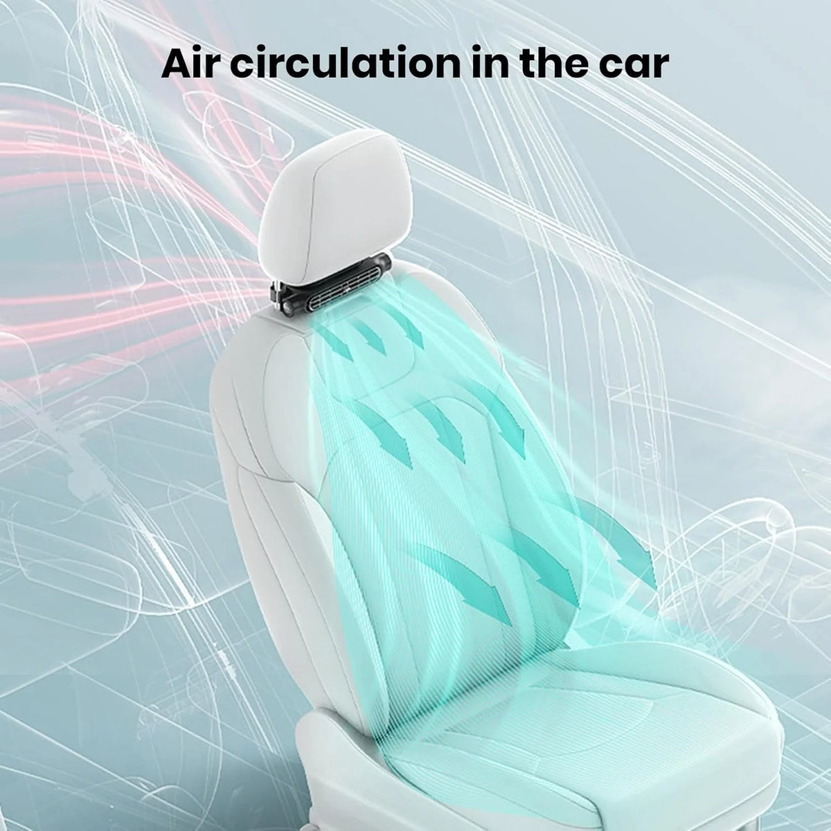 Car Cooling Fan | USB-Powered Bladeless 3-Speed | 1+1 Free