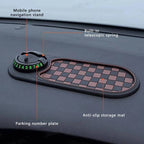 Car Phone Holder | Adjustable One-Handed Grip & 360° Rotation | Dashboard Mount