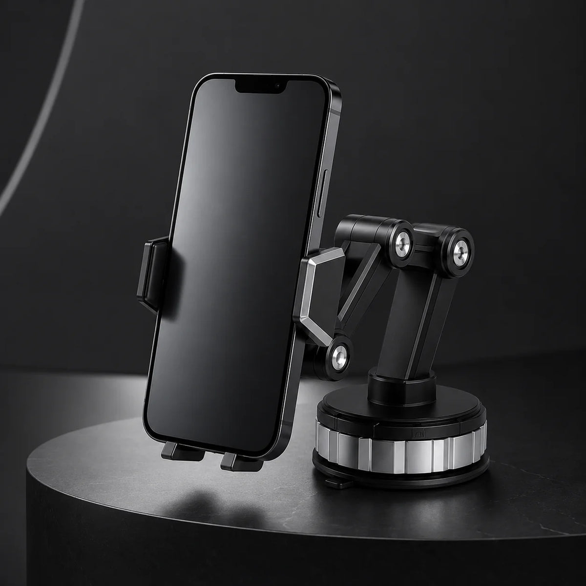 Car Phone Mount | Adjustable Suction Cup & Vent Clip