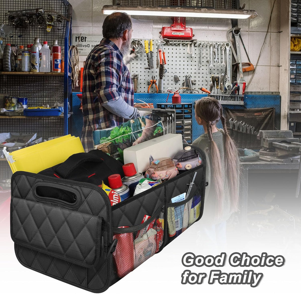 Car Trunk Organizer | 600D Waterproof Polyester & Foldable | 50L Capacity