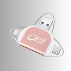 Card Reader | 4-in-1 Multi-Interface & USB 3.0 | Slim Keychain