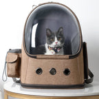 Cat Backpack | Space Capsule Design & Transparent Bubble Window