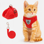 Cat Harness & Leash | Adjustable Breathable Mesh | Reflective Strip for Night Visibility