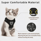 Cat Harness & Leash | Adjustable Breathable Mesh | Reflective Strip for Night Visibility