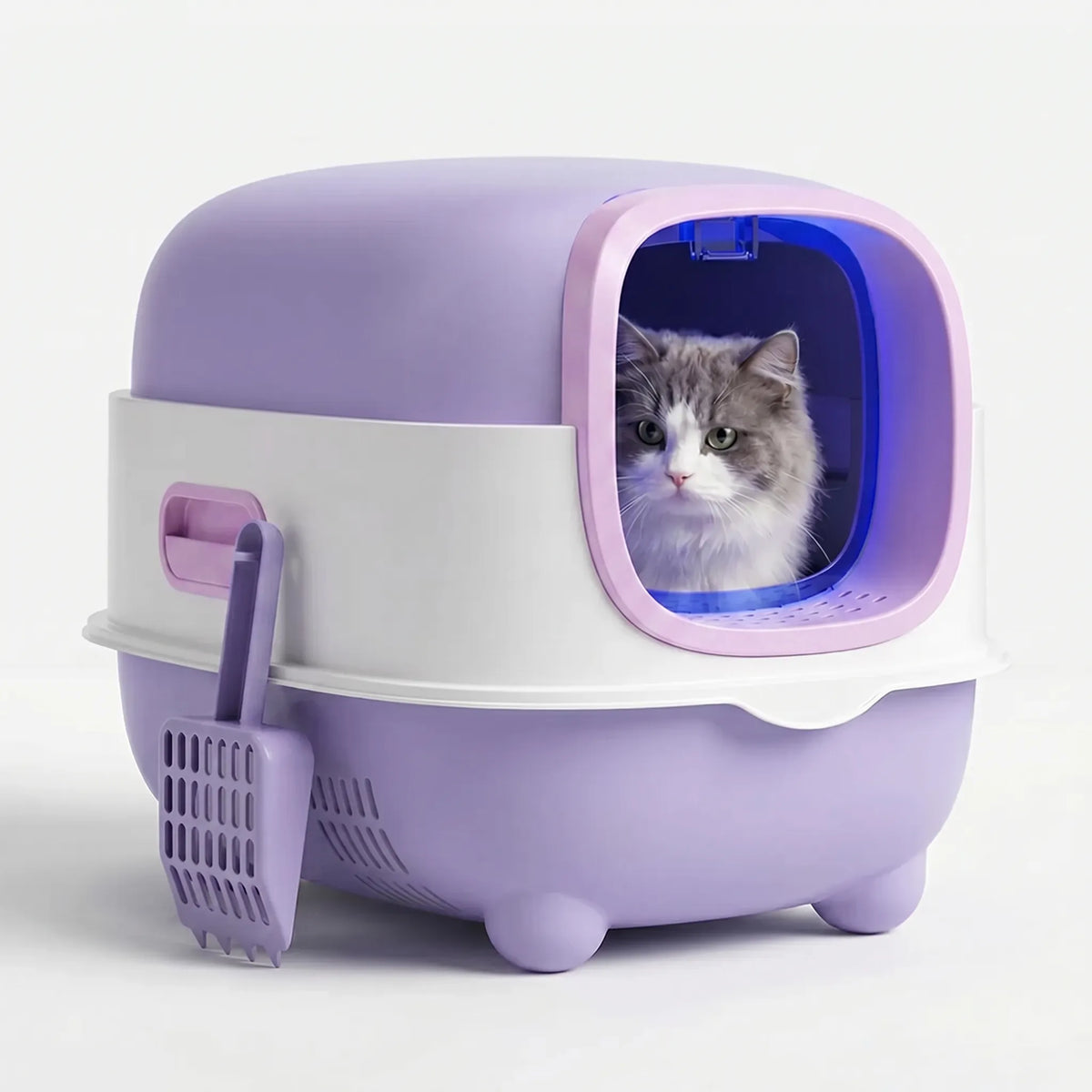 Cat Litter Box | Fully Enclosed & UV-Disinfecting | XL
