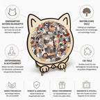 Cat Puzzle | Natural Wood Decorative Silhouette | 135 Pieces