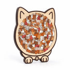 Cat Puzzle | Natural Wood Decorative Silhouette | 135 Pieces