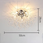 Ceiling Lamp | Crystal Design & Warm LED | 4–8 Lights