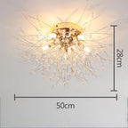 Ceiling Lamp | Crystal Design & Warm LED | 4–8 Lights