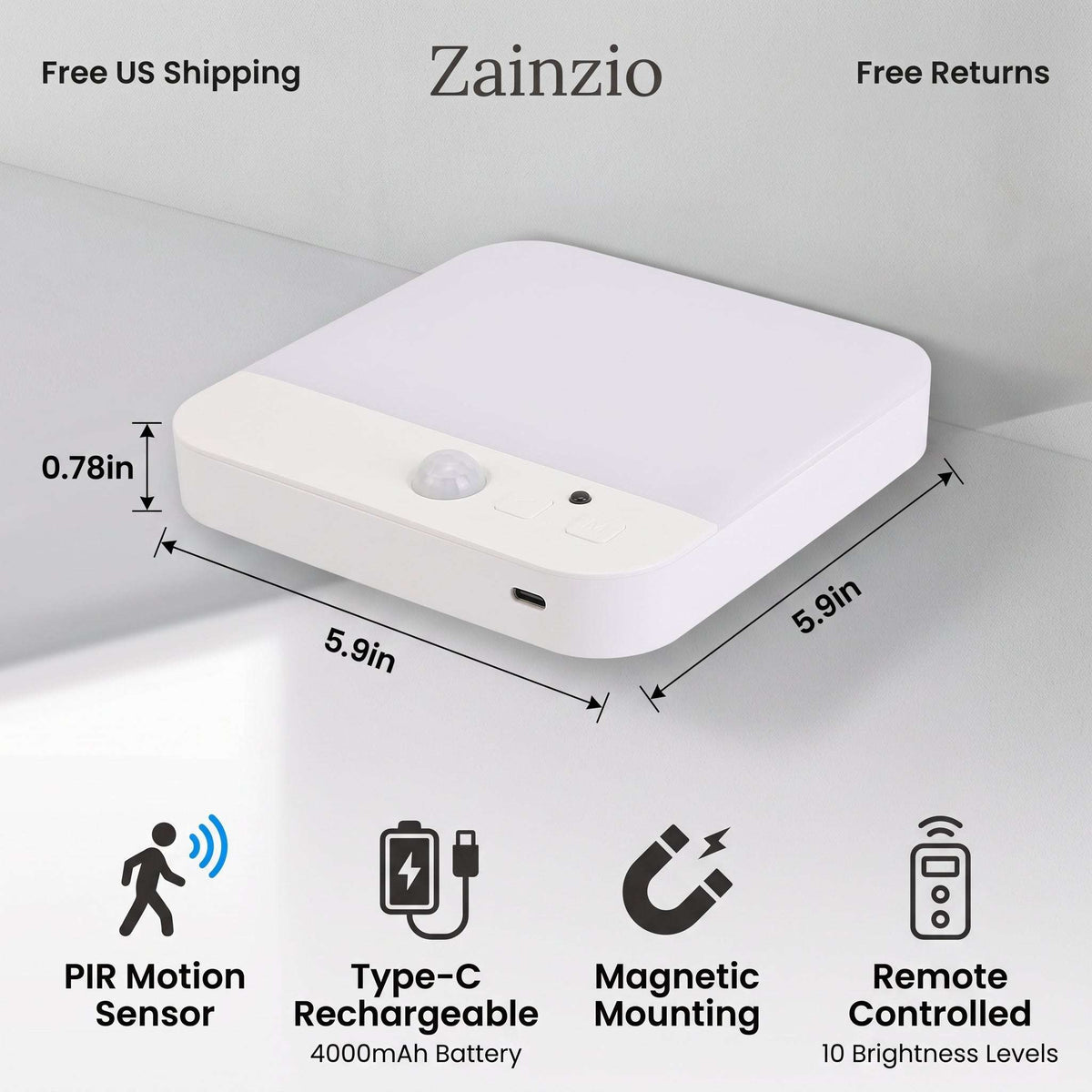 Ceiling Light | Rechargeable Motion Sensor LED | Remote Control