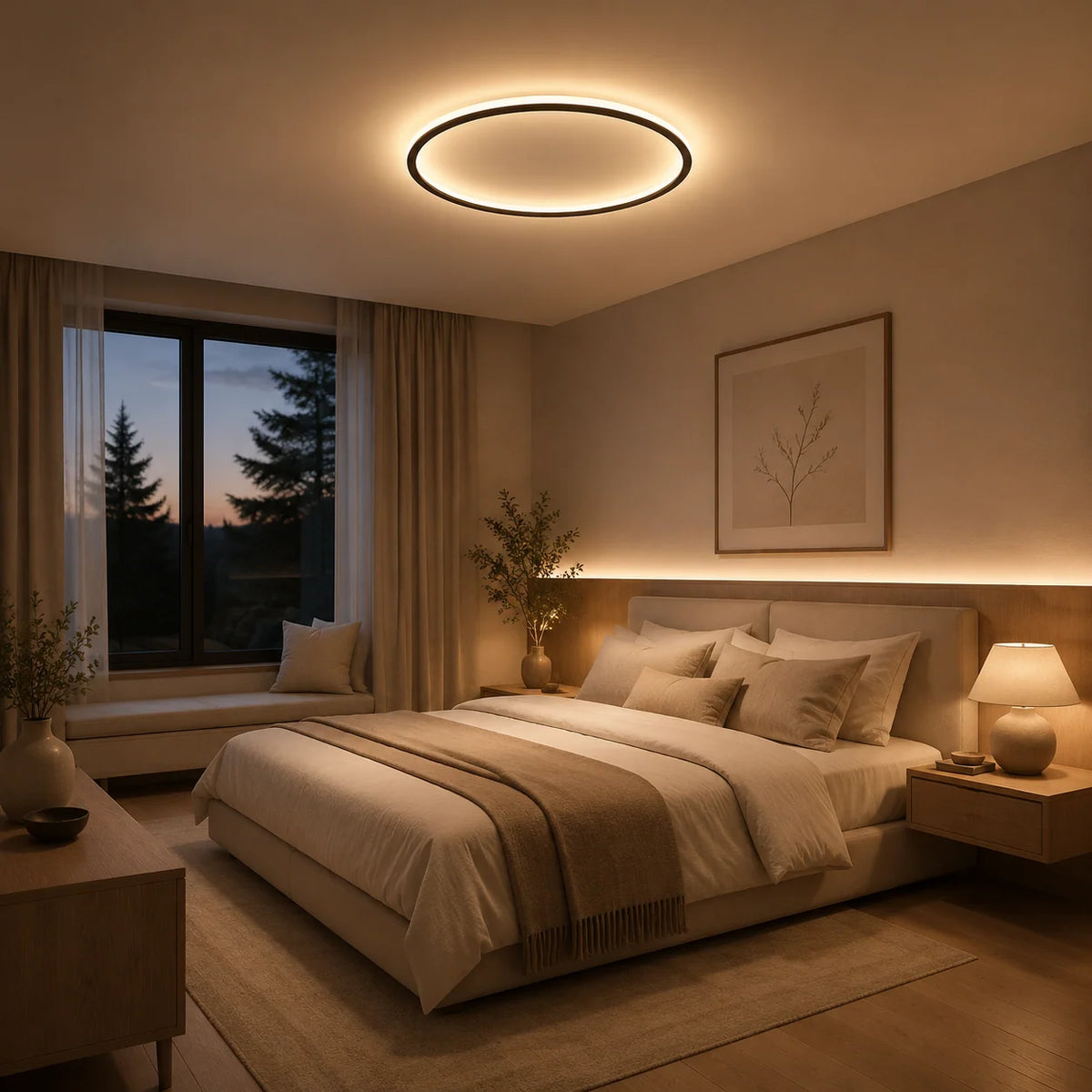 Ceiling Light | Round Integrated LED Flush Mount