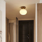 Ceiling Light | Solid Wood & Copper-Tone Iron | 3-Colour Dimmable