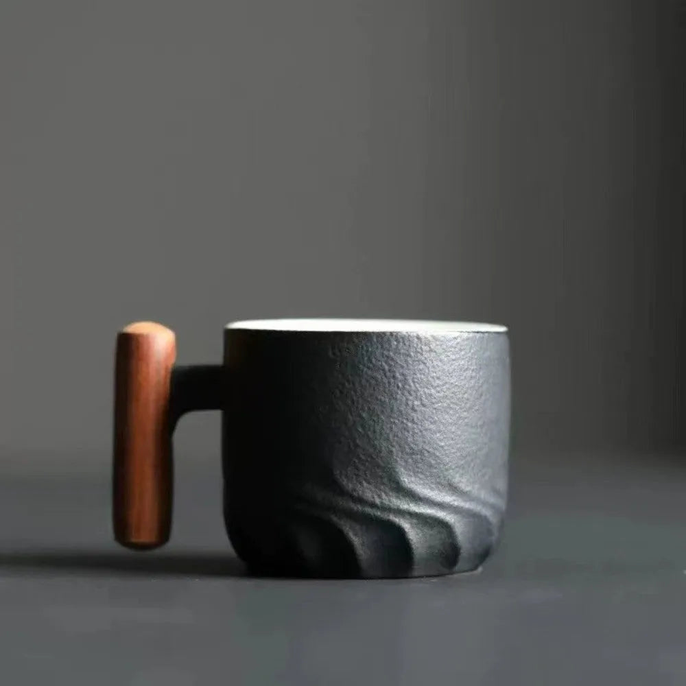 Ceramic Mug | Retro Gradient Glaze & Hand-Painted