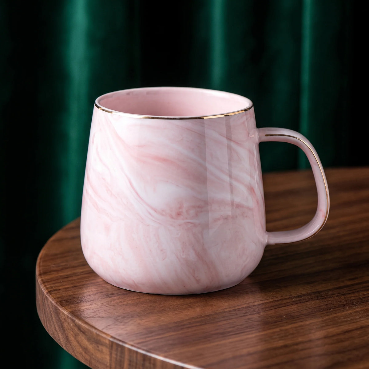 Coffee Mug | Ceramic Marble Pattern & Gold Rim | 400 ml