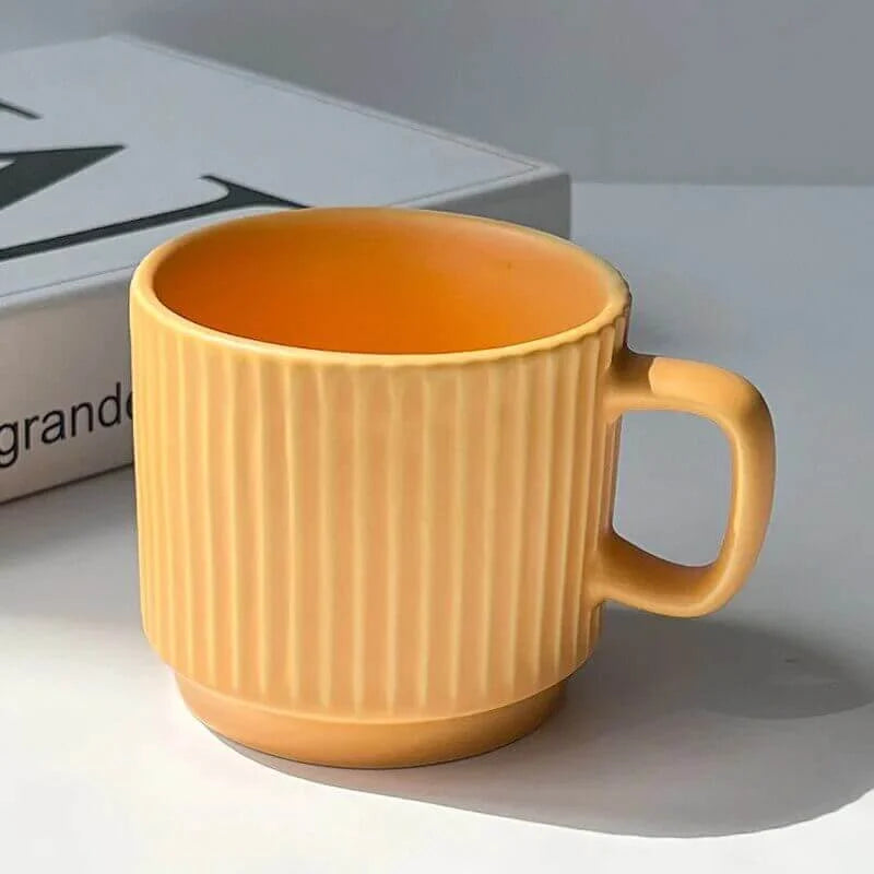 Coffee Mug | Ribbed Matte Ceramic | 260 ml